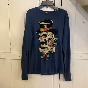 Ed hardy shirt long sleeve‎ skull